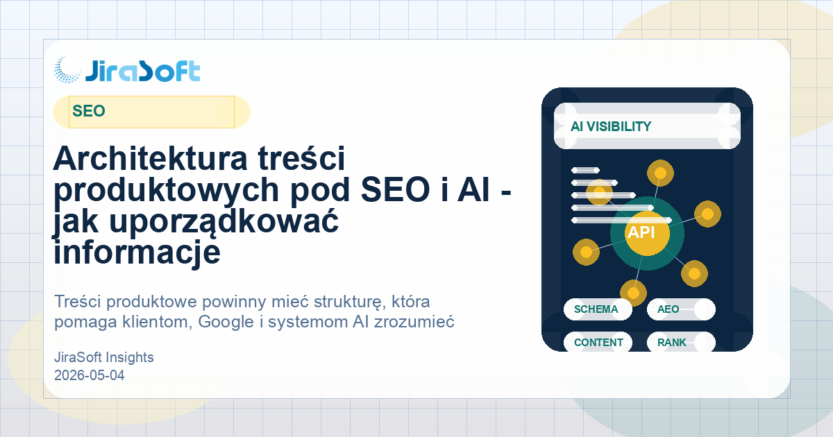 Architektura treści produktowych pod SEO i AI