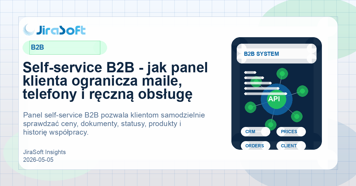 Self-service B2B - mniej maili i ręcznej obsługi