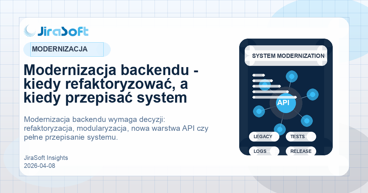 Modernizacja backendu - refaktoryzacja czy nowy system