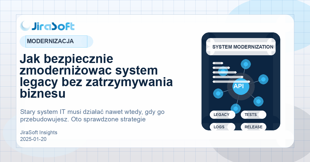 Modernizacja systemu legacy bez zatrzymywania biznesu
